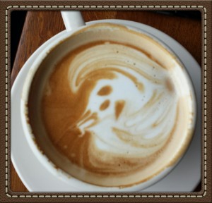 Joy in a cup doesn't need to be a heart or pretty flower to warm you from the inside out. I appreciate how the barista yesterday chose to make something I had never seen before. Who doesn't feel joyful with a skeleton face in their cup?